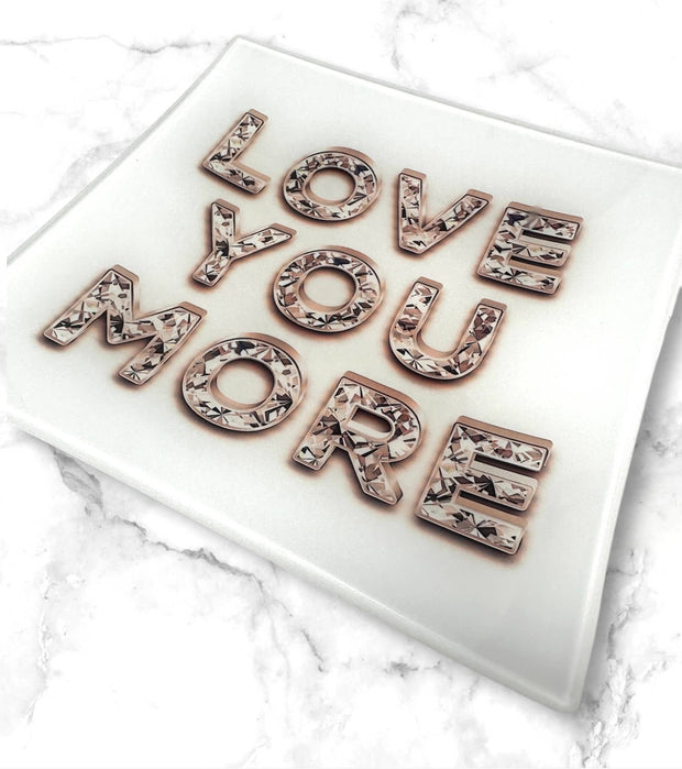 Love You More Diamond Trinket Tray Catchall     