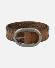 Zwier | Oval Buckle Leather Studded Belt