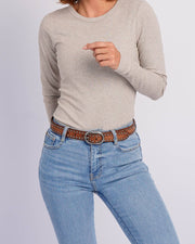 Zwier | Oval Buckle Leather Studded Belt