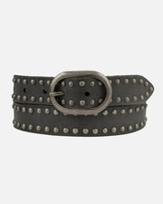 Zwier | Oval Buckle Leather Studded Belt