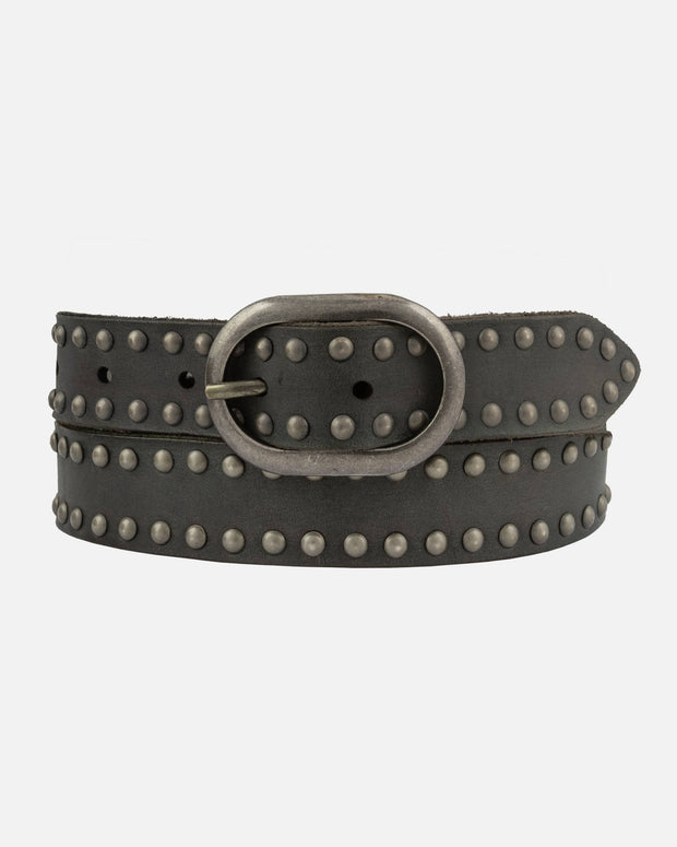Zwier | Oval Buckle Leather Studded Belt