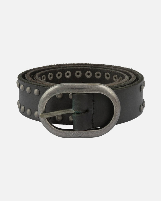 Zwier | Oval Buckle Leather Studded Belt