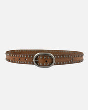 Zwier | Oval Buckle Leather Studded Belt