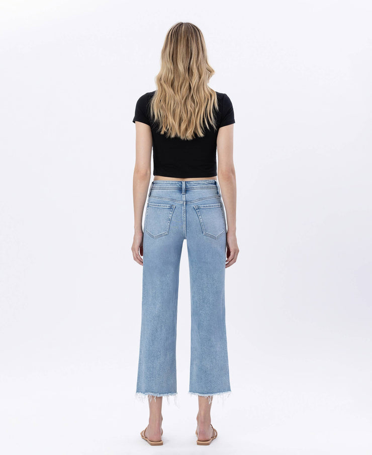 Daisy High Rise Crop Slim Wide Leg Jean