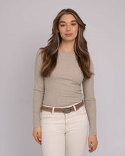 Zwier | Oval Buckle Leather Studded Belt