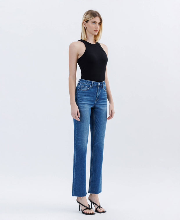 Rapture High Rise Clean Cut Straight Jeans