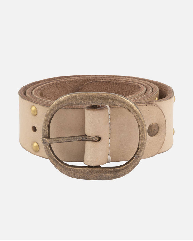 Devi | Antique Brass-Accented Leather Belt