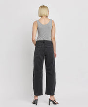 Rebel Black High Rise Barrel Jeans