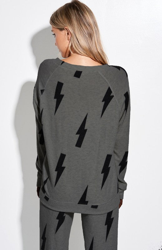 Black Lightning Loungewear Set (SOLD AS SET)