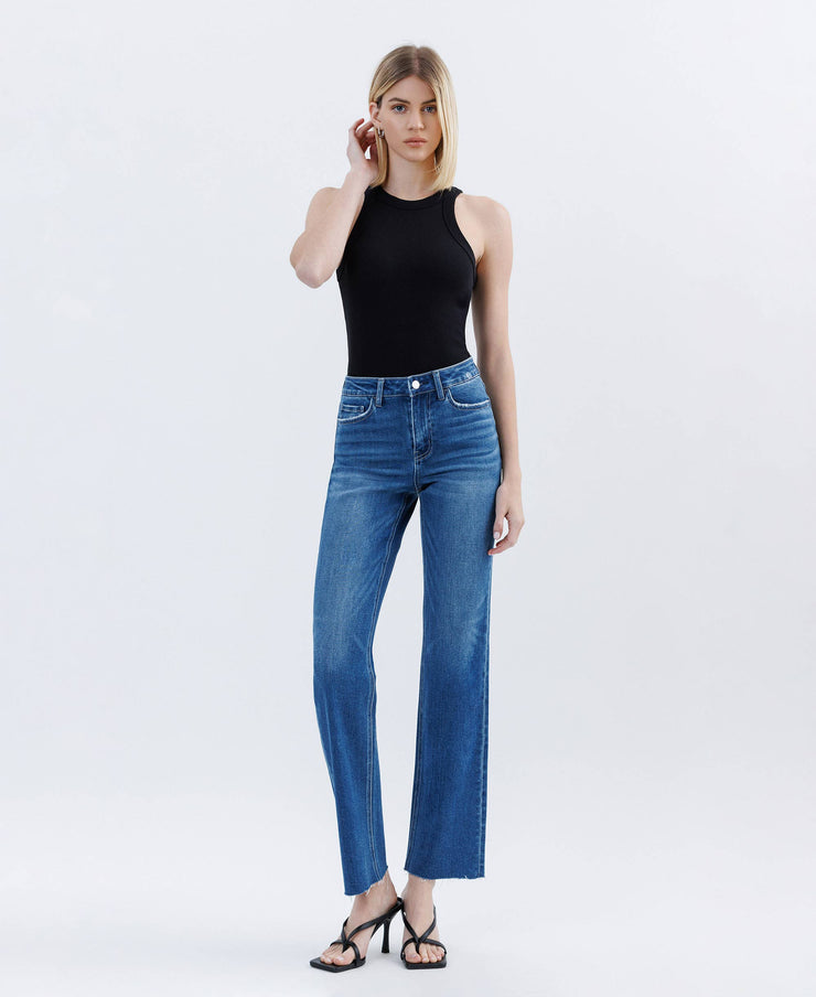 Rapture High Rise Clean Cut Straight Jeans