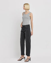 Rebel Black High Rise Barrel Jeans