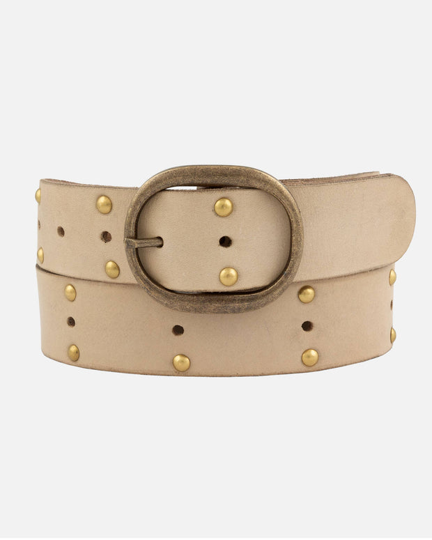Devi | Antique Brass-Accented Leather Belt