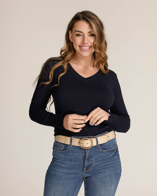 Devi | Antique Brass-Accented Leather Belt