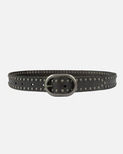 Zwier | Oval Buckle Leather Studded Belt