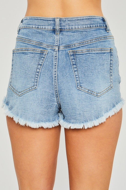 Short Stuff Stretchy Distressed Jean Shorts – HTB Boutique