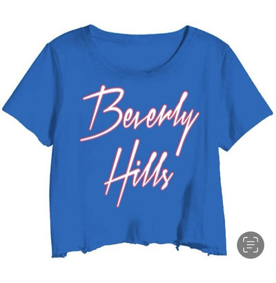 Beverly Hills Logo Crop Tee