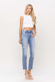Kenzie High Rise Crop Slim Straight Jean
