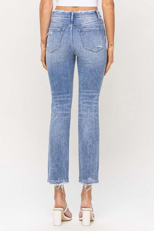 Kenzie High Rise Crop Slim Straight Jean