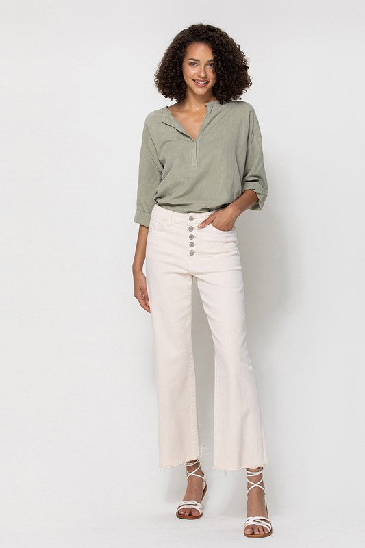 【BAON】Konita Snap Button Wide Denim Pants BAON】Konita Snap Button Wide Denim Pants