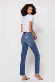Pamela Mid Rise Slim Crop Straight Jeans