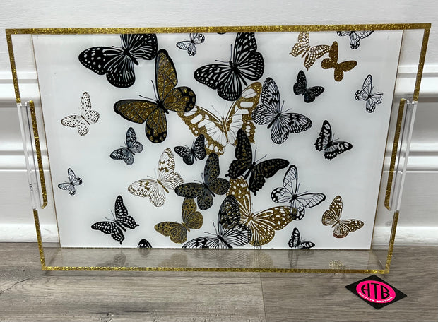 11 x 17 Gold and Black Butterfly