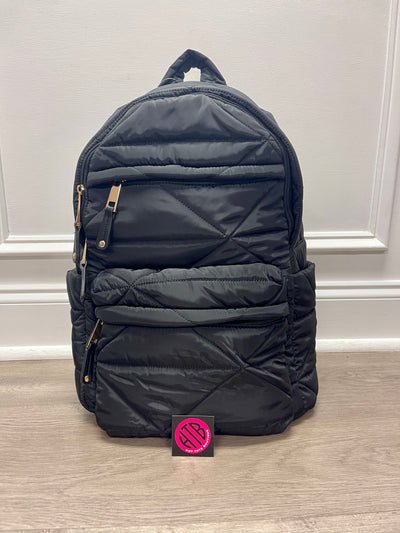 Caleb Quilted Corners Nylon Backpack