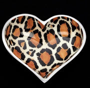 Animal Print Heart Bowls with Spoon