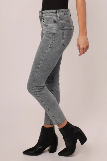 Gisele Classic Washed Grey Mid Rise Skinny Jean