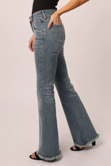 Rosie Canyon Mid Rise Flare Jeans