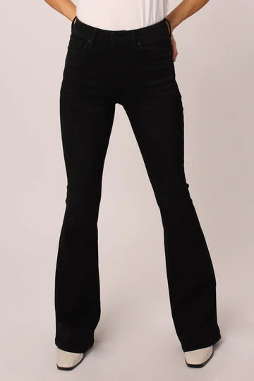 Laina High Rise Flare Jeans - Black