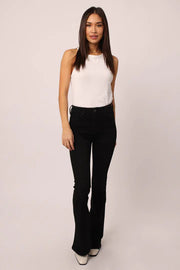 Laina High Rise Flare Jeans - Black