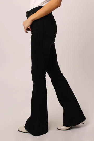 Laina High Rise Flare Jeans - Black