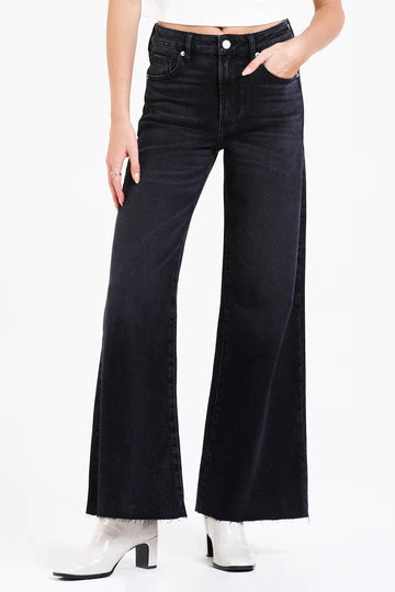 Fiona Lee Wide Leg Jeans Washed Black