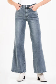Fiona Lee Wide Leg Jeans Washed Grey