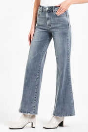 Fiona Lee Wide Leg Jeans Washed Grey