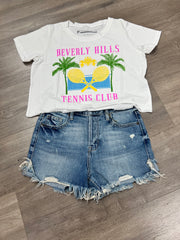 Beverly Hills Tennis Cropped Tee