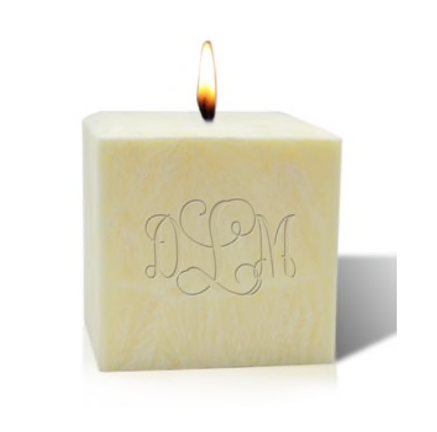 4" Palm Wax Initial Candle