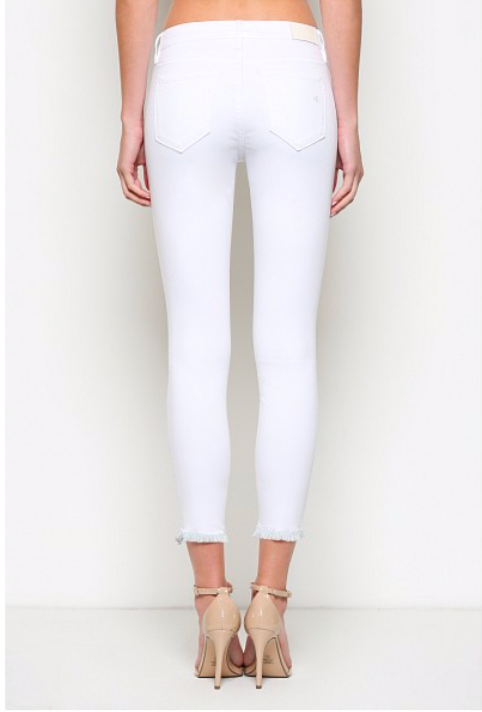 Blanc Mid Rise Skinny Jeans