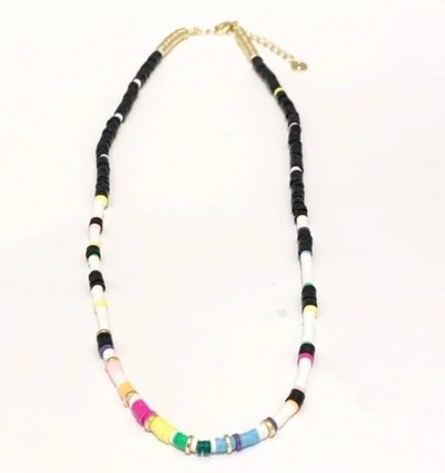 Seaside Skinny Necklace - Black Rainbow