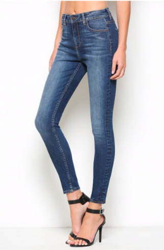 High Rise Clean Ankle Skinny