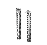 Box Link Chain Drape Earrings