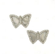 Mother of Pearl Butterfly Stud Earrings