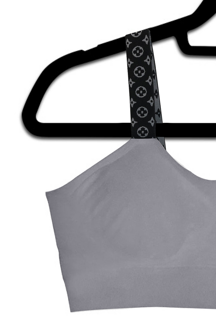strap-its Basic Convertible Bra - Black/Silver V- Strap – Open Court