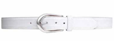 Distressed White Leather Streets Ahead Belt