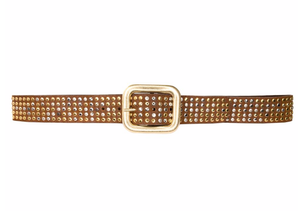 NEW STREETS AHEAD women covered buckle leather belt in cognac display picture 2