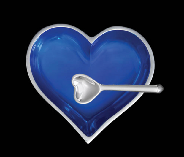 Metallic Heart Bowls with Spoon