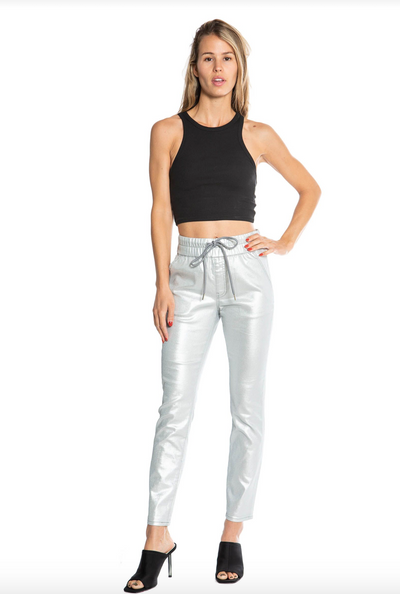 Silver Coated Easy Skinny Jogger Pant