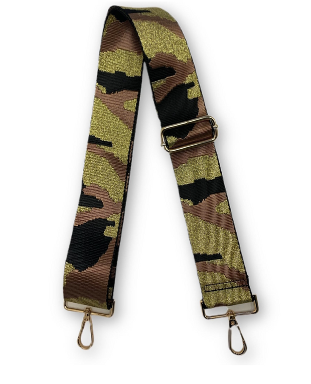 Camel/Black/Gold Camo Guitar Strap