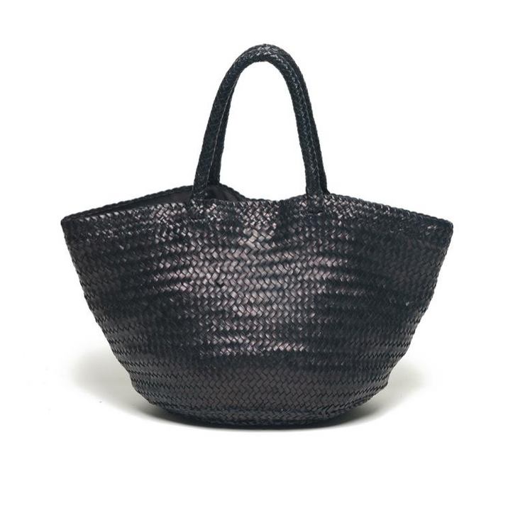 South Beach Woven Leather Tote Bag