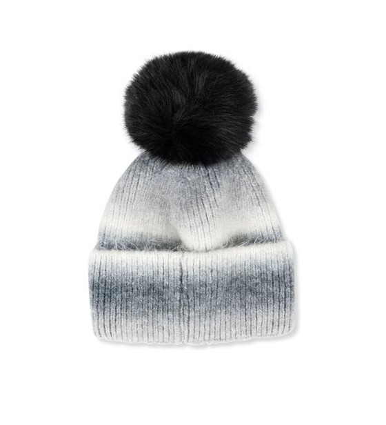 KIDS Striped Hat Collection Faux Pom Pom